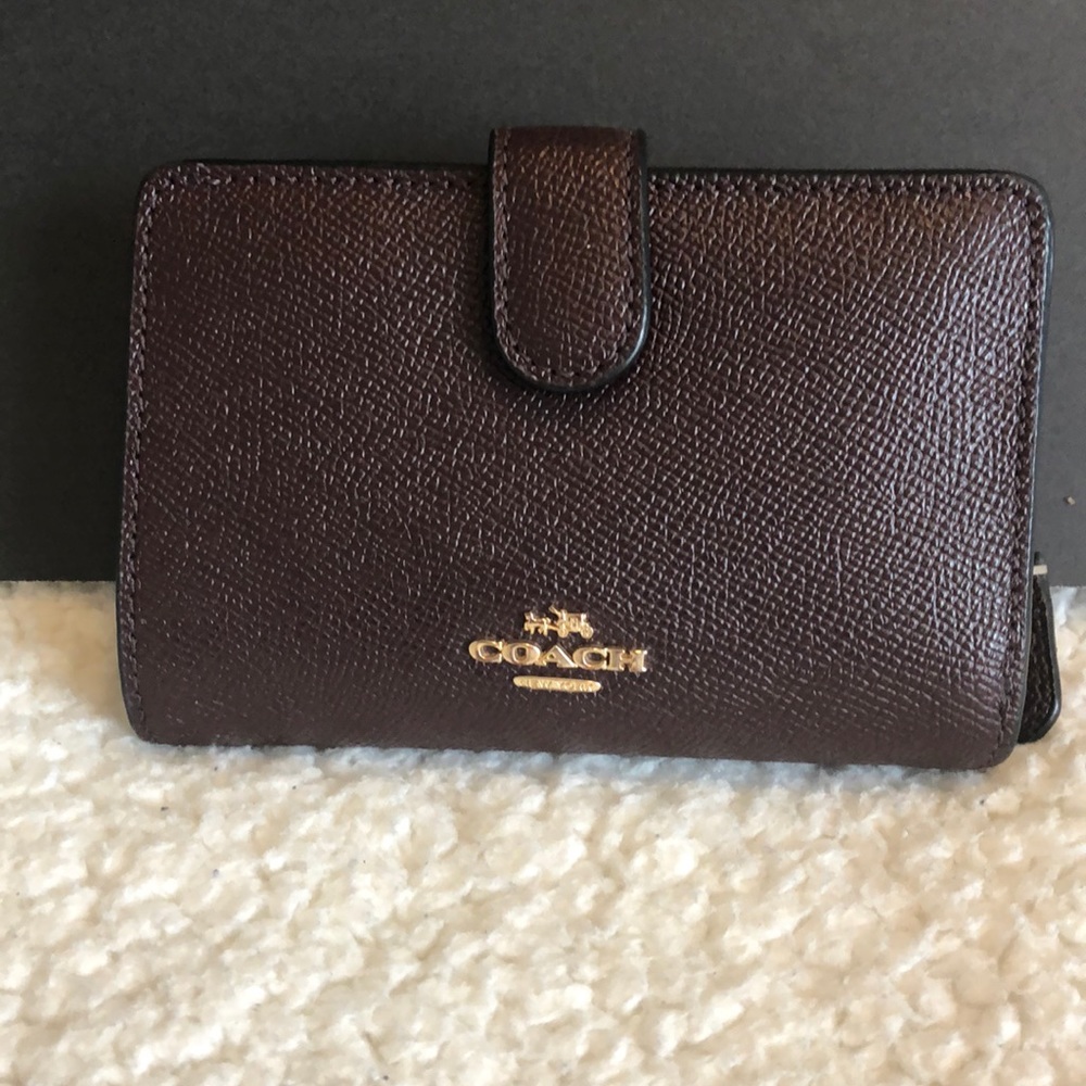 Brown coach canvas wallet